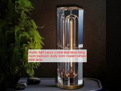 Nordic light luxury crystal desk lamp living room bedroom study room modern simple desk lamp