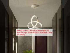 Factory iron art Led Light Ceiling Light Led Pendant Light metal Modern Chandelier Lamp For Dining