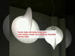 Nordic Italian silk lobby living room post-modern simple room staircase chandelier pendant light