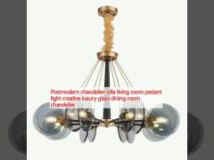 Postmodern chandelier villa living room pedant light creative luxury glass dining room chandelier
