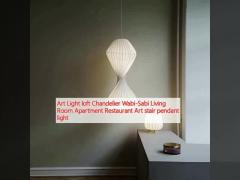 Art Light loft Chandelier Wabi-Sabi Living Room Apartment Restaurant Art stair pendant light