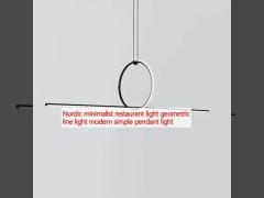 Nordic minimalist restaurant light geometric line light modern simple pendant light