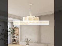 Modern living room silk chandelier Wabi-Sabi style retro bedroom pendant light