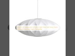 Nordic art restaurant simple single head silk living room bedroom pendant light chandelier