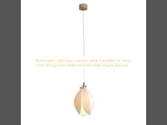 Postmodern light luxury ceramic petal chandelier for living room dining room bedroom hotel lobby duplex staircase