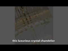 JYLighting Luxury Large LED Chandelier Contemporary Magnificent Crystal Pendant Light for Home and R