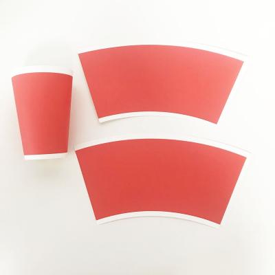 China 8oz 4oz Paper Cups Fan Red Single Wall Disposable  Waterproof Custom Logo for sale