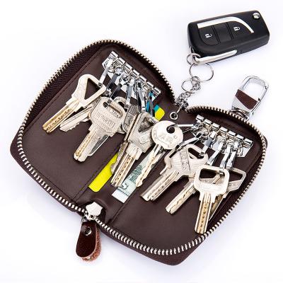 China Hot Selling Large Capacity Car Split Leather Car Key Case Wholesale Waterproof Leather Car Key Case for sale