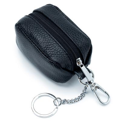 China Large Capacity Key Case Storage Key Storage Genuine Leather Multifunctional Soft Leather Purse for sale