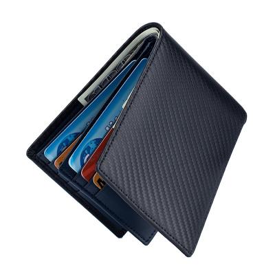 China Factory wholesale custom rfid men's wallet rfid wallet multi card change leather short wallet for sale