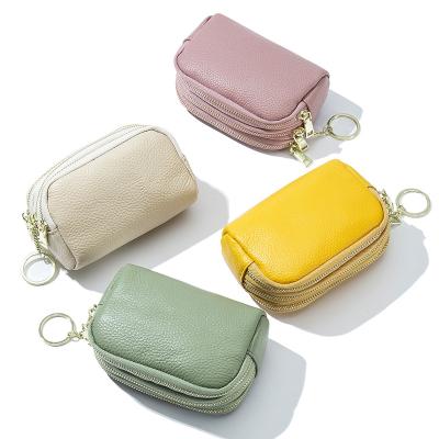 China Top layer leather Ladies Cute First Layer Leather Coin Purse Multifunctional Leather Coin Bag Coin Purse for sale