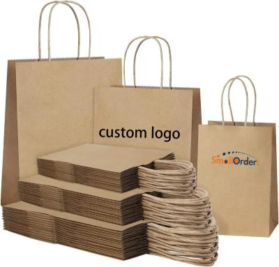 China Promotional paper bags promotional paper bags with your own in reusable sacola personalizada de papel papier de bags logo kraft paper bag for sale