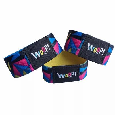 China All promotional item rfid fabric wristband wristband polyester cheap woven elastic pulsera wrist band with logo for sale