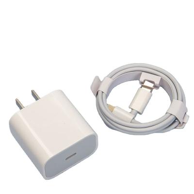 China Mobile Phone Adapter PD 20W Quick Charger USB-C Charger US EU Plug USBC Wall Charger Cable For iPhone 14 13 12 iPad 11 X pro for sale