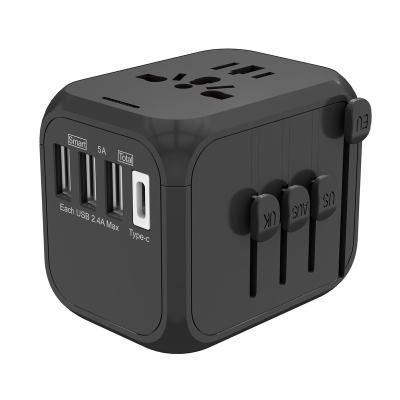 China Universal Mobile Phone Accessories Multi-Nation Travel Power Adapter World Travel Adapter with 4 USB Charger for EU UK USA AUS S21B1 for sale