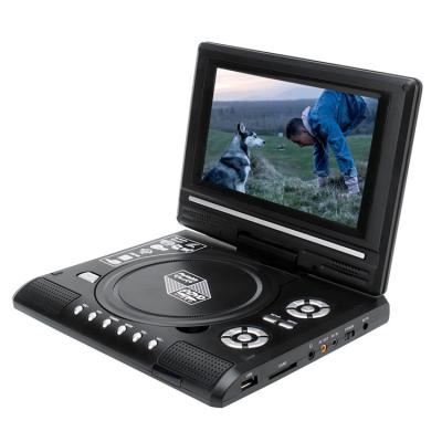 China Portable CD DVD VCD USB SmallOrders S27B1 7inch rechargeable battery game TV FM radio analog evd rmvb portable players for sale