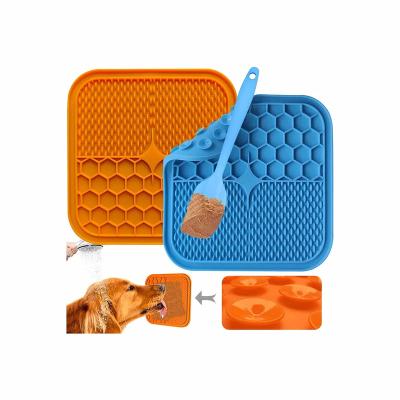 China Neutral Silicone Pet Sucker Lick Pad Dog Slow Pad Pet Place Mat Silicone Food Food Pad For Dog Cat Pet Promotional Products for sale