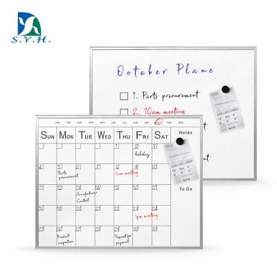 China Super Slim Sturdy Magnetic Note Erase Calendar Board Planner Monthly Dry Whiteboard for sale