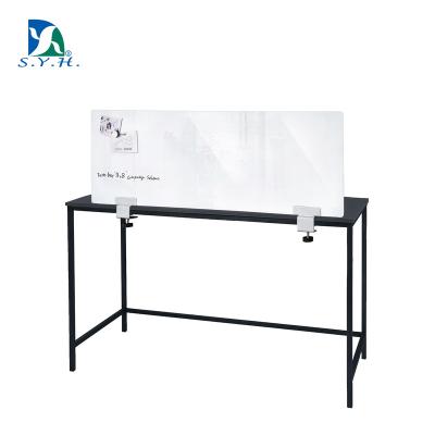 China Modern Removable Magnetic Note Blank Panel Glass Desk Divides Screens for sale