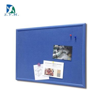 China Message Board 45*60CM Fabric Board Bulletin Boards With Plastic Frame for sale