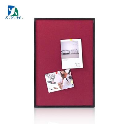 China Home Wall Mounted Red Pin Board Durable Fabric Notice Board Notice Bulletin Pin Board for sale