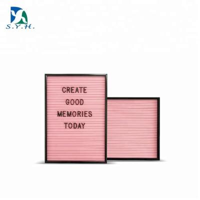 China Customization is available 12x16 inch panel pink menu letterboard variable letter message letterboard for sale