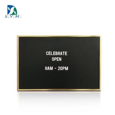 China Popular Golden Aluminum Frame Black Peg Letterboard for sale