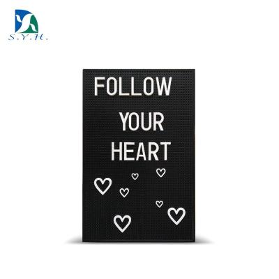 China Frameless plastic hot sale peg letterboard 12*18CM modern letter board for home decoration for sale