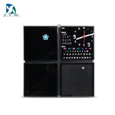 China Modern Black Combo Mirror Magnetic Board With Clock for sale