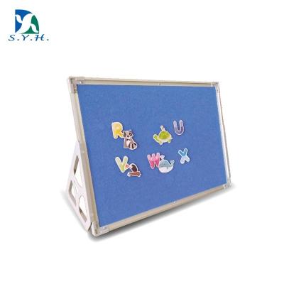 China Programmable Multifunction / Standable Classroom Double Sided Reversible Magnetic Whiteboard Easel Flannel Board With Stand for sale