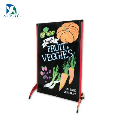 China Double Sided Display Design Foldable/Portable/Angle-Adjustable Advertising Black Board Whiteboard With Stand for sale