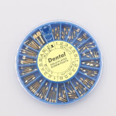 China Gold Plated Dental Implant Screw Gold Plated Material Post 120pcs for sale