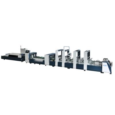 China High Quality Automatic Food Ydm Cz-1200Bts 4/6 Corner Folder Gluer High Speed ​​Folder Gluer Machine for sale