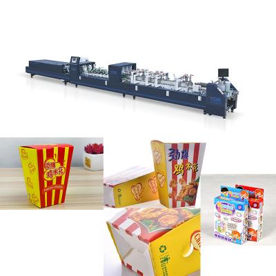 China Low cost automatic corrugated stable function six-corner food boxes folder box gluer machine fast operation for sale