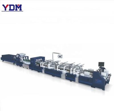 China Brand New Folding Food YDM Glue Box Book Gluing PVC Fabric Production Line Hot Folder Gluer Machine for sale