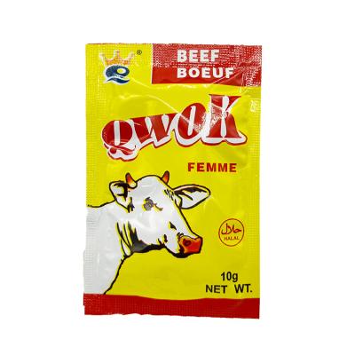 China QWOK Dry Granulated Beef Flavor Powder Bouillon Powder 10g Seasoning Sachet For Quick Cooking With Price Powder Seasoning Voucher for sale