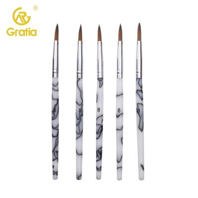 China NAILS Kolinsky Sand Wood Nail Art Drawing Polish Brush For UV Gel Nail Polish Painting Manicure Tool Kit for sale