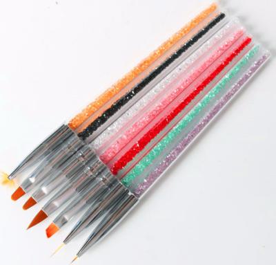 China Immortal Crystal Nail Drill Brush Nail Tools 7 Pieces NAIL Brush Set 10 Popular Colors Colorful for sale