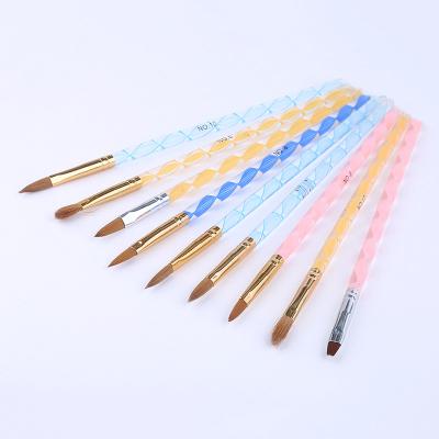 China Hot Sale NAIL YJY Factory Direct Sales Spirals Nail Art Crystal Brush 3D Acrylic Nail Carving Acrylic Nail Brush for sale