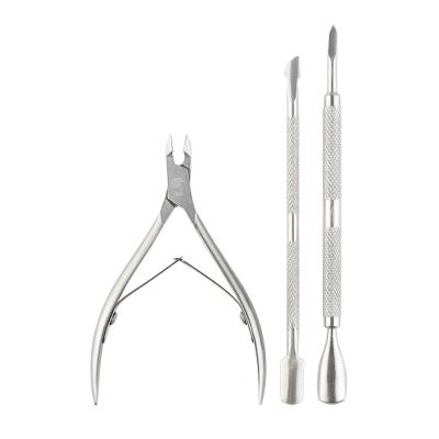 China Nail Cuticle Nipper With Pusher Professional Manicure Set Stainless Steel Nail Cuticle Nipper With Pusher for sale