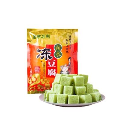 China Authentic Frozen Hot Pot Ingredients Green Handmade Frozen Tofu for sale