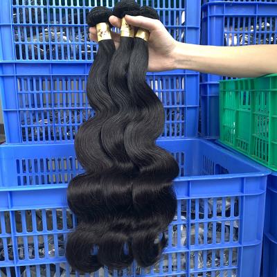 China Full End Alimina Grade 12a Body Wave Bundle, Hot Sale Hair Extension Bundles Can Be Dyed Into Any Color, Cheap Virgin Body Wave for sale