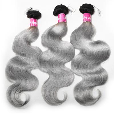 China 2021 End New Arrival Gray Hair Wholesale Brazilian Hair Full Weave Bundles Cheap Virgin India Hair Weave for sale