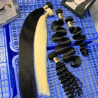 China Full Best End Selling Human Hair Wholesale Vendors Brazilian Weave Wax Treatment Styles Straightener Cuticle Align Raw Hair Bundles for sale