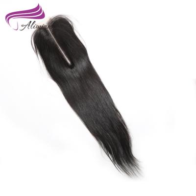 China Cheap Alimina Straight Full End Brazilian Human Hair Low Silk Closure, Wholesale 2x6 Kim K Swiss Lace Closure With Baby Hair for sale