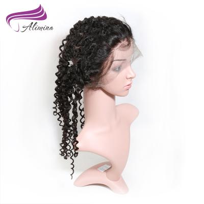 China Hot Selling Full Virgin Remy Unprocessed Curly Wave Hair Closure Natural Color 360 Lace Frontal for sale