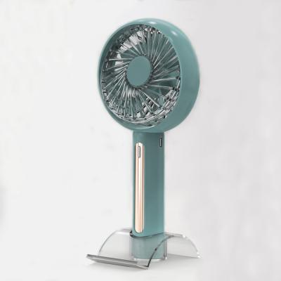 China New Design 4 Settings Small Usb Mini Fan 1200 Handheld Desktop Fan Mah Portable Rechargeable Fan Mini Cooling Fans Usb Rechargable for sale