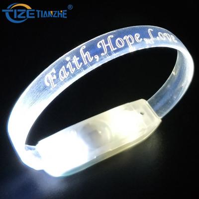 China ABS Switch Box + TPU Band Promotional Gift Wedding Decoration Lights Flashing Wristband for sale