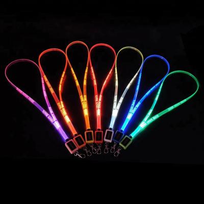 China Promotional Gifts Party Decoration LED Lanyards Anyyard LED Light Flashing Up Lanyard for sale