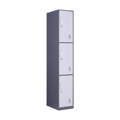 China Steel Locker Employee Locker (Height) Adjustable Three Doors Box Locker Storage Cabinet for sale